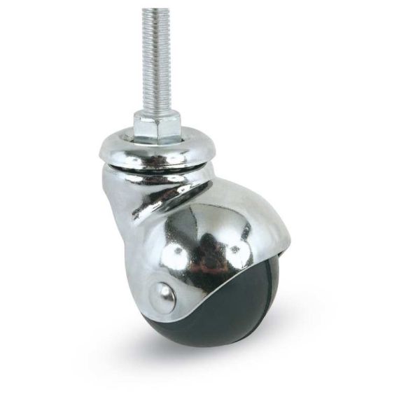 Avo RUOTA GIREVOLE PER MOBILI CUFFIA CROMATA art.165B mm.40-perno M8x15 FV44680 Avo