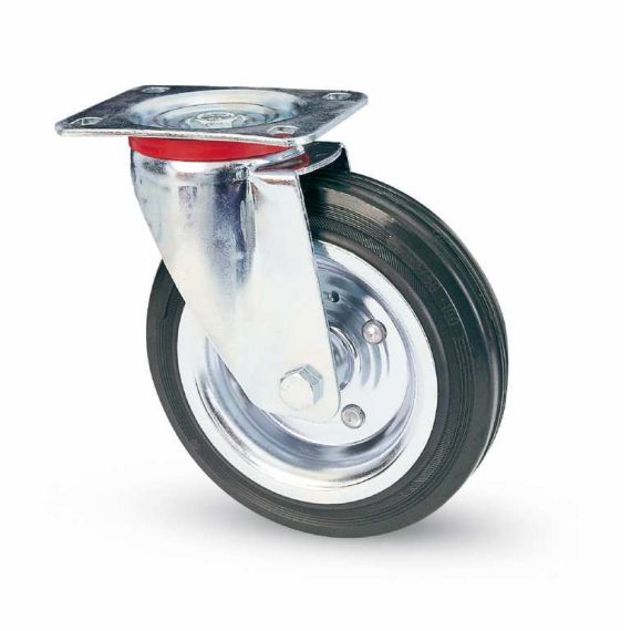 Avo RUOTA GIREVOLE PER CARRELLI art.80 mm.125-piastra mm.100x85 FV44691 Avo