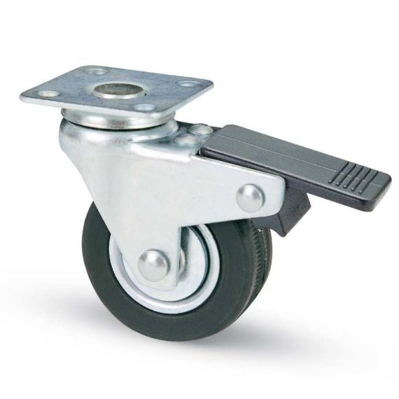 Avo RUOTA GIREVOLE PER MOBILI+FRENO art.160BIS mm.60-piastra mm. 40x40 FV44738 Avo