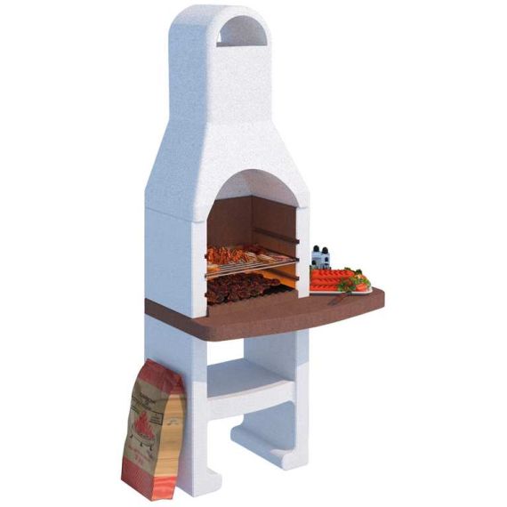 BARBECUE IN CEMENTO STROMBOLI CON GRIGLIA cm. 90x58x193 h - Kg. 260 FV52766 