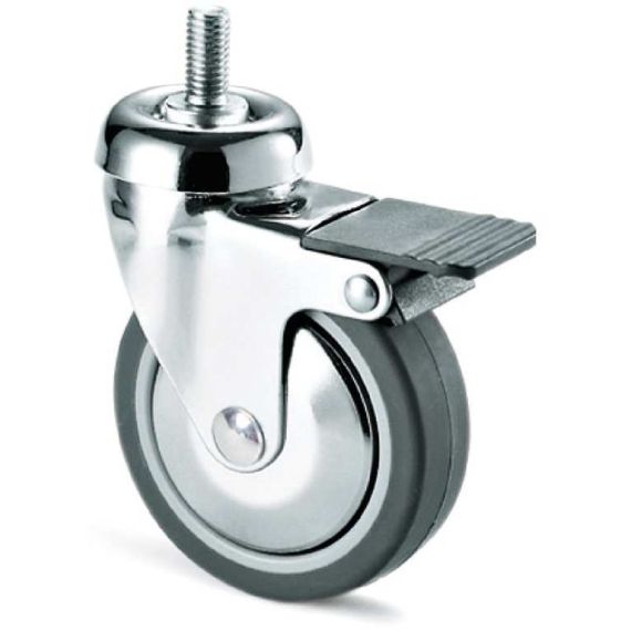 Avo RUOTA GIREVOLE PER MOBILI+FRENO art.220CBISB mm. 80-perno M10x20 FV57183 Avo