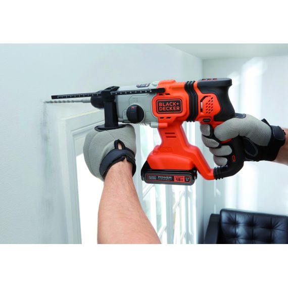 Black+Decker TASSELLATORE A BATTERIA BCD900E2K-QW SDS 18V 2 batterie 2,5 Ah FV56237 Black + Decker