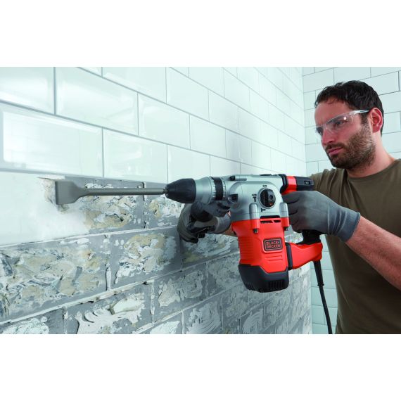Black+Decker MARTELLO DEMOLITORE SCALPELLATORE BEHS03K-QS SDS 1.250 W FV56248 Black + Decker