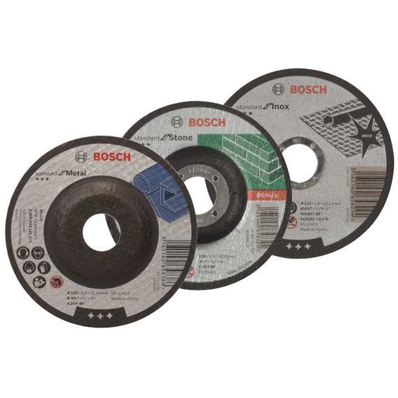 Bosch DISCO ABRASIVO A CENTRO DEPRESSO   per taglio ferro Ø mm. 115x2,5x22,2 FV22259 Bosch