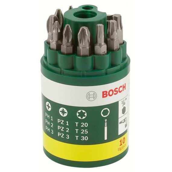 Bosch ASSORTIMENTO BIT DI AVVITAMENTO (PH + PZ+ TORX) 10 pezzi FV25669 Bosch