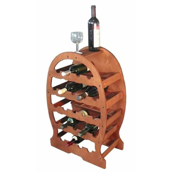CANTINETTA BOTTE IN LEGNO SCURO 23 POSTI cm.49x26,5x76h FV46857 