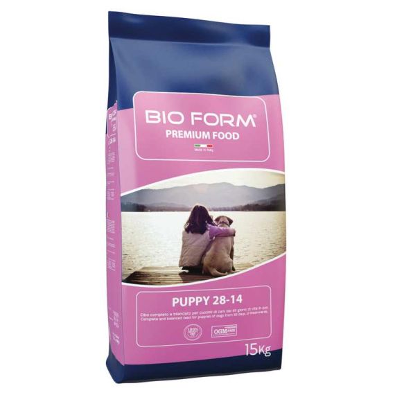 Bio Form CROCCHETTE PER CUCCIOLI DI CANE DOG PUPPY  Proteine/Grassi 28-14% - sacco kg. 15 FV57505 Bio Form