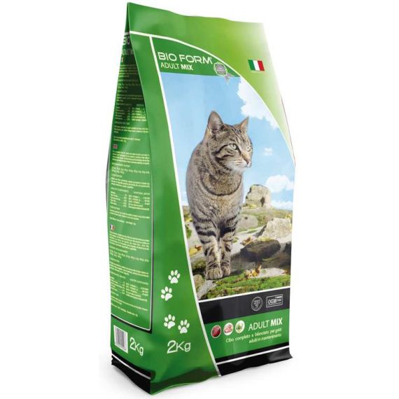 Bio Form CROCCHETTE PER GATTI CAT ADULT MIX Proteine/Grassi 30-12% - sacco kg. 2 FV57627 Bio Form