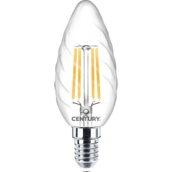 Century LAMPADA A FILAMENTO LED TORTIGLIONE E14 Luce naturale  4 W - 470 lumen FV55920 Century