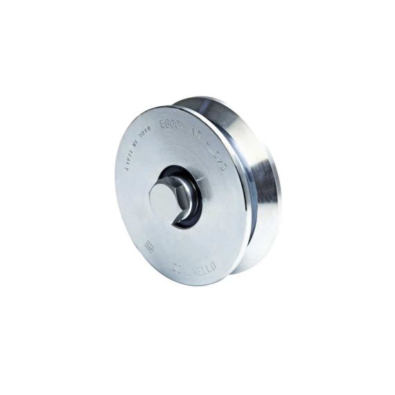 Comunello RUOTA PER CANCELLI CON PERNO GOLA Y 1 cuscinetto art. 306 mm. 80x17 FV3778 Comunello