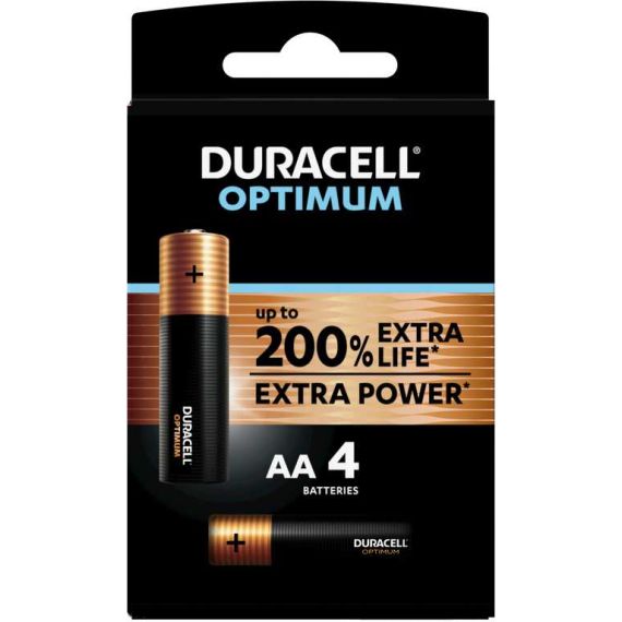 Duracell PILA ACALINA OPTIMUM MN1500 STILO 4 PZ. 1,5V FV51673 Duracell