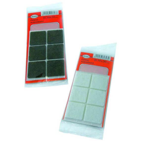 FELTRINO MILLEUSI QUADRATO - Col. Bianco mm. 35x35 3 pz. FV20219 