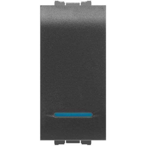 Feb Elettrica INTERRUTTORE UNIPOLARE LUMINOSO 16 AX Col. Antracite FV58146 Feb Elettrica