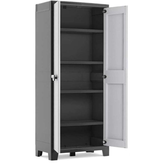 Keter ARMADIO TUTTOPIANI TITAN XL cm. 80x44x182 h col. Antracite/Grigio FV48708 Keter