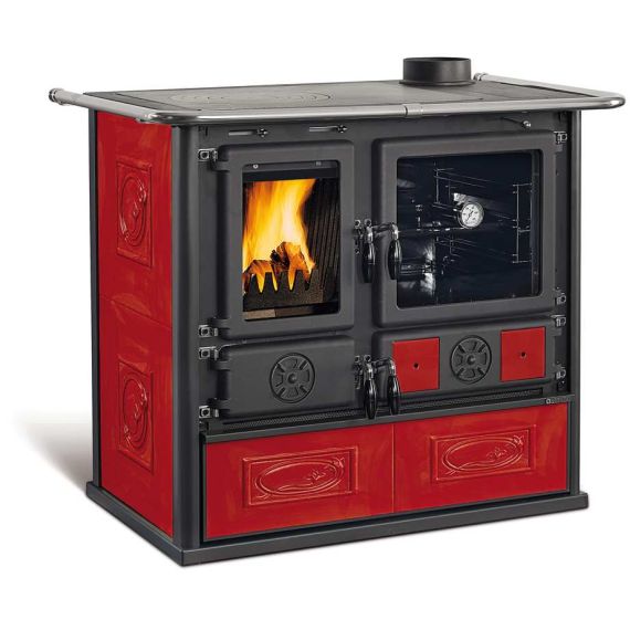 La Nordica CUCINA A LEGNA ROSA 5.0 VST CERAMICA Col. Liberty Bordeaux FV49561 La Nordica Extraflame