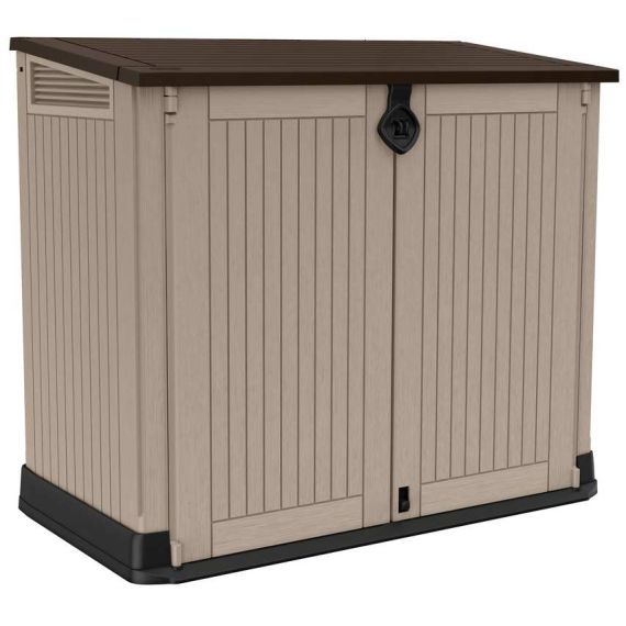 Keter BAULE PORTA ATTREZZI DA GIARDINO 'STORE IN OUT MIDI' cm. 132x71,5x113,5 h col. Beige FV51583 Keter