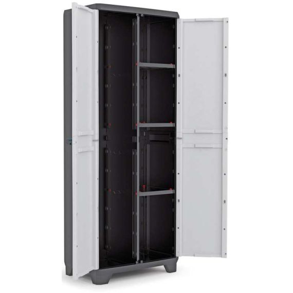 Keter ARMADIO PORTASCOPE LINEAR cm. 68x39x173 h col. Grigio/Nero FV57434 Keter