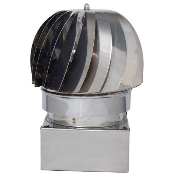 FUMAIOLO GIREVOLE GLOBO INOX Quadrato cm. 37x37 FV14507 