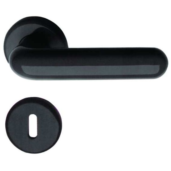MANIGLIA NYLON CON ROSETTA QUADRO 8  col. Nero FV21864 