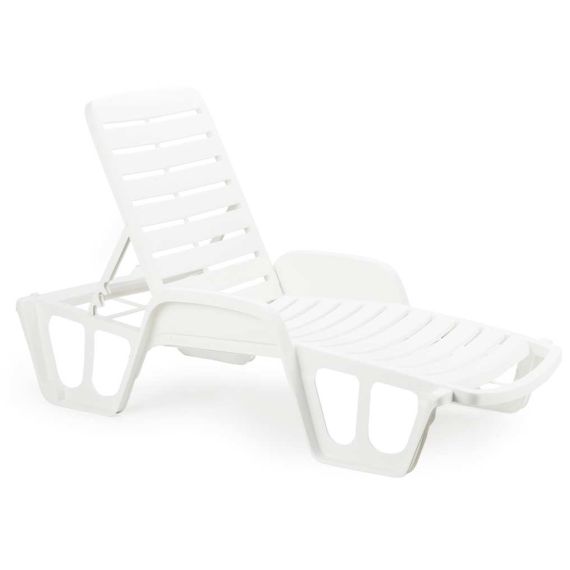 LETTINO FISSO IMPILABILE cm. 192x71x100 h col. Bianco FV32739 