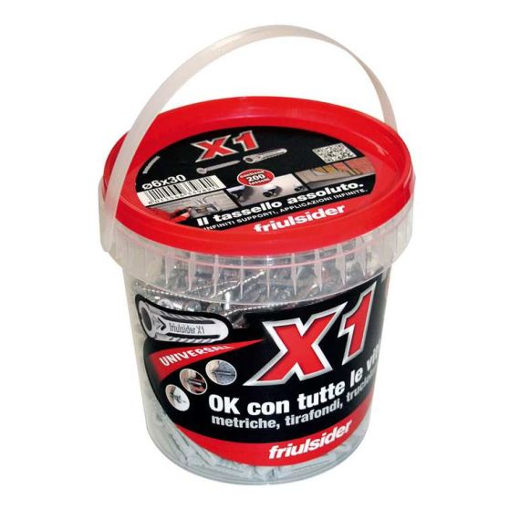 Friulsider TASSELLO UNIVERSALE X1 EVO CON VITE In box 100 PZ. mm. 8x40 FV33897 Friulsider
