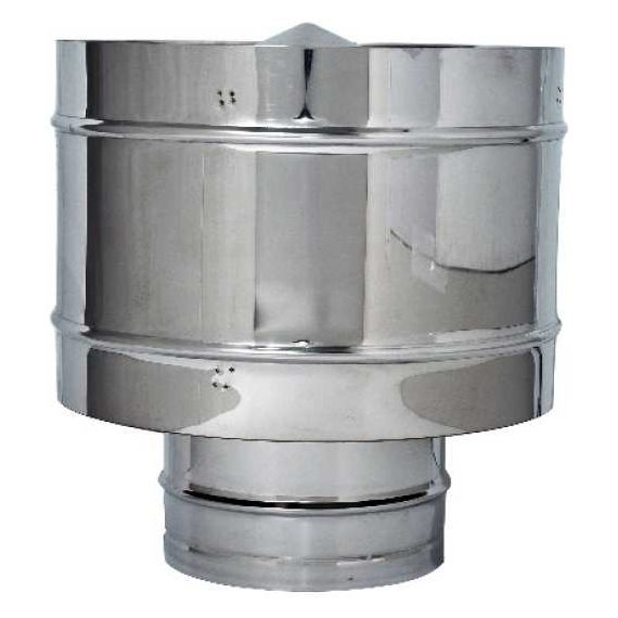 FUMAIOLO FISSO ANTIVENTO INOX Tondo (attacco femmina) Ø cm. 8 FV35823 