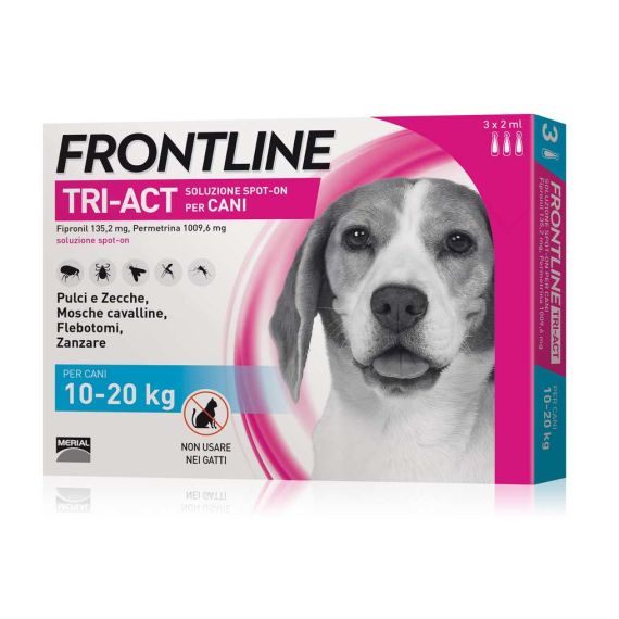 Frontline ANTIPARASSITARIO TRI-ACT   per cani 10÷20 kg. (cf. 3 pipette) FV37104 Frontline
