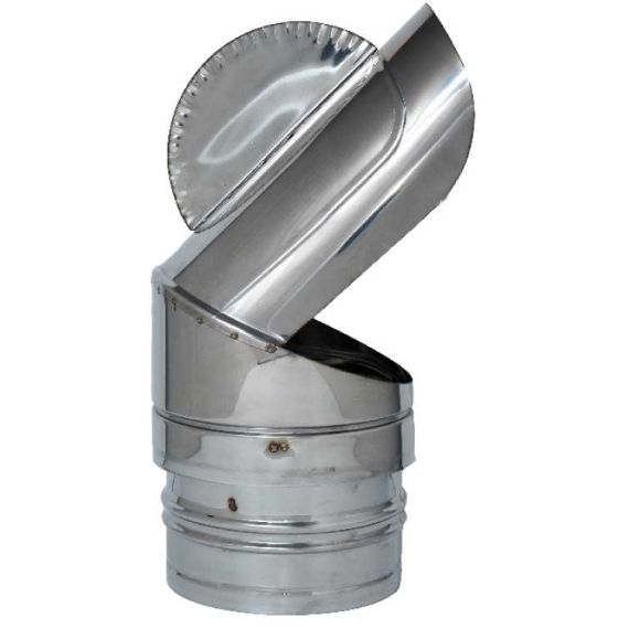 FUMAIOLO GIREVOLE PAPPAGALLO ZINCATO Tondo (attacco maschio) Ø cm. 25 FV5158 