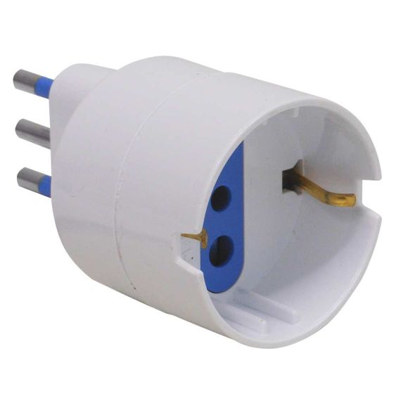 Globex ADATTATORE SEMPLICE IN BLISTER 2P+T spina 10A/ presa schuko 10A FV35591 Globex