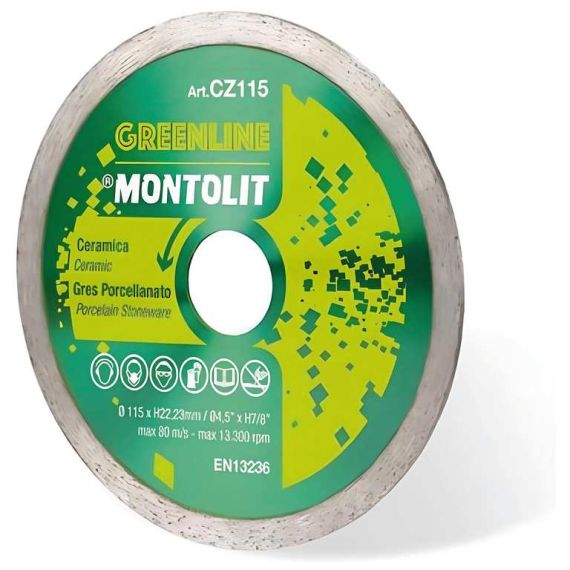 Montolit DISCO DIAMANTATO CZETA PER GRES PORCELLANATO E CERAMICA  Ø mm. 115x1,4x22,23 FV57947 Montolit