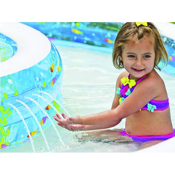 Intex PISCINA TONDA GONFIABILE BABY FISH DOUBLE  cm. 279x36 h (lt. 990+232) FV41007 INTEX