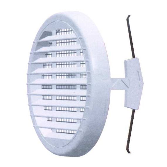 GRIGLIA DI AERAZIONE IN PLASTICA RETE+ZANCHE Ø mm. 186 per fori mm. 80-160 FV13214 