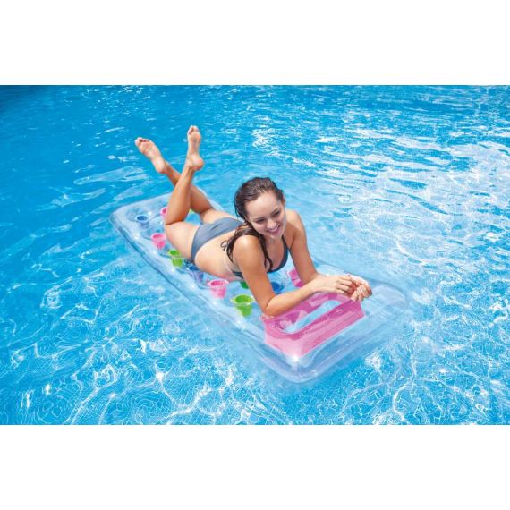 Intex MATERASSINO GONFIABILE 18 BUCHI TRASPARENTE  cm. 188x71 FV42984 INTEX