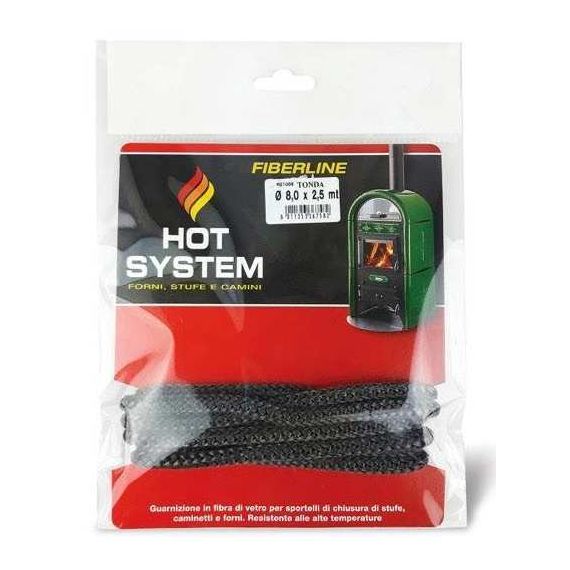 GUARNIZIONE TONDA PER STUFA Ø MM. 8X2,5 MT. FV45805 