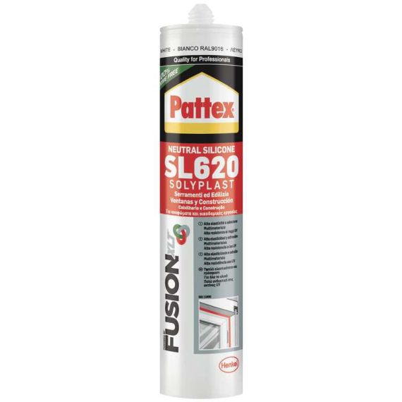 Henkel SIGILLANTE NEUTRO SERRAMENTI ED EDILIZIA PATTEX FUSION SL620 ml. 300 - Grigio Ral 7011 FV51328 Henkel