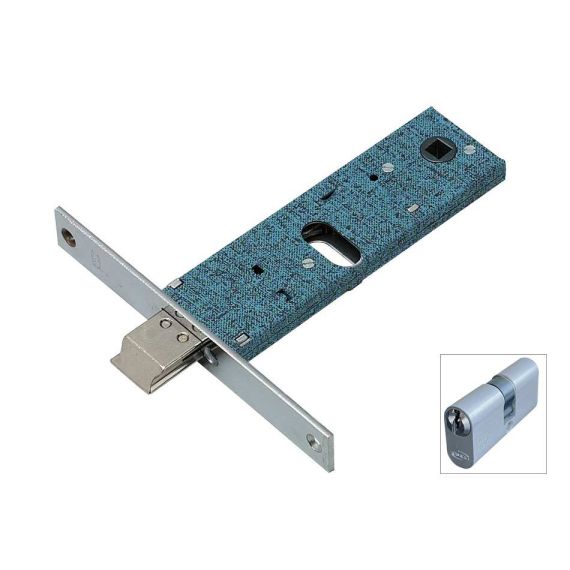 Omec SERRATURA ALLUMINIO INF. FASCE 2M+S. C/CIL. Art. 790 E.70 - F.16 FV25067 Omec