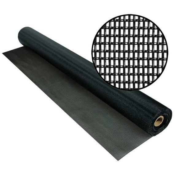 Phifer ZANZARIERA A ROTOLO IN POLIESTERE/PVC PETSCREEN MT.30,5 col.Nero maglia mm.17x10 H. cm. 91,44 FV49742 Phifer
