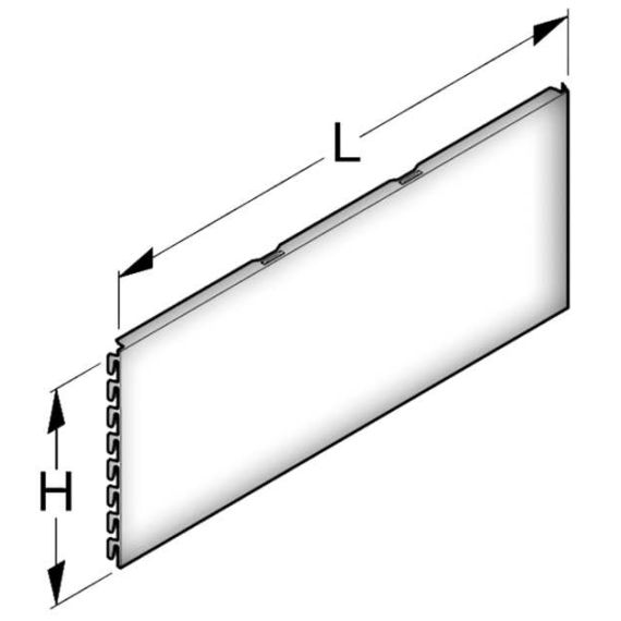 PANNELLO DI FONDO LISCIO cm. 100x50 h Col. Bianco RAL9001 FV49776 