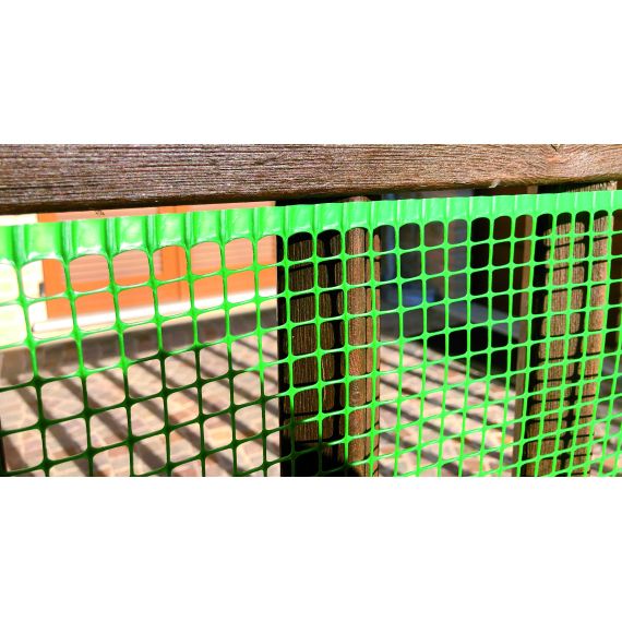 RETE IN PLASTICA QUADRANET X BALCONI maglia  mm.10x10 rotolo mt.50 H. cm. 100 - Verde FV7103 