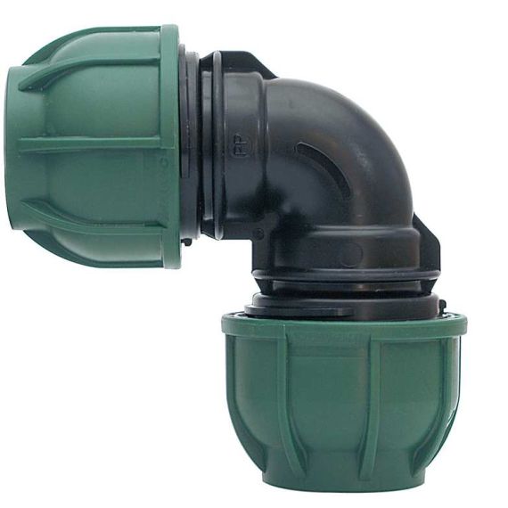 RACCORDO A COMPRESSIONE PN10 GOMITO 90°  mis. 25x25 FV32209 