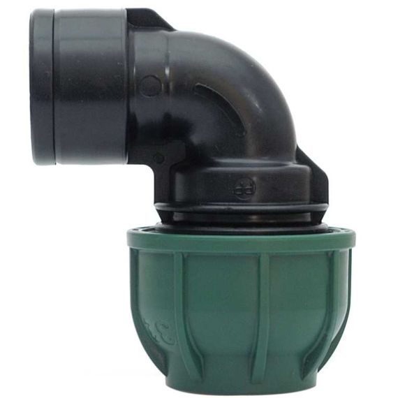 RACCORDO A COMPRESSIONE PN10 GOMITO 90° FEMMINA  mis. 25x3/4 FV32217 