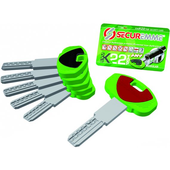 Securemme CILINDRO FRIZIONATO EVOK 22 TOP CROMO SATINATO 5 chiavi   mm. 67 (31+36) FV55867 Securemme