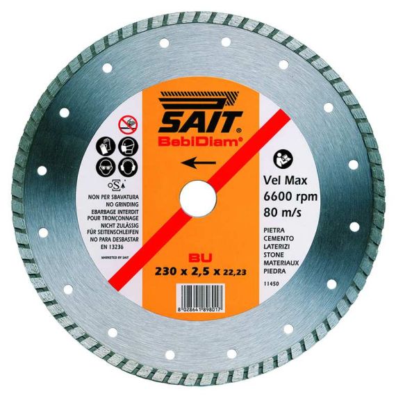 Sait DISCO DIAMANTATO BEBIDIAM DD-BU Ø mm. 115x1,9x22,23 FV40472 Sait