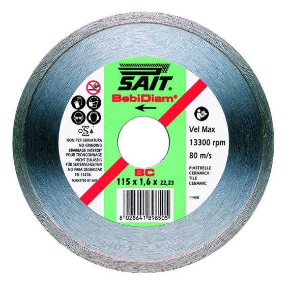 Sait DISCO DIAMANTATO BEBIDIAM DD-BC Ø mm. 115x1,9x22,23 FV40474 Sait