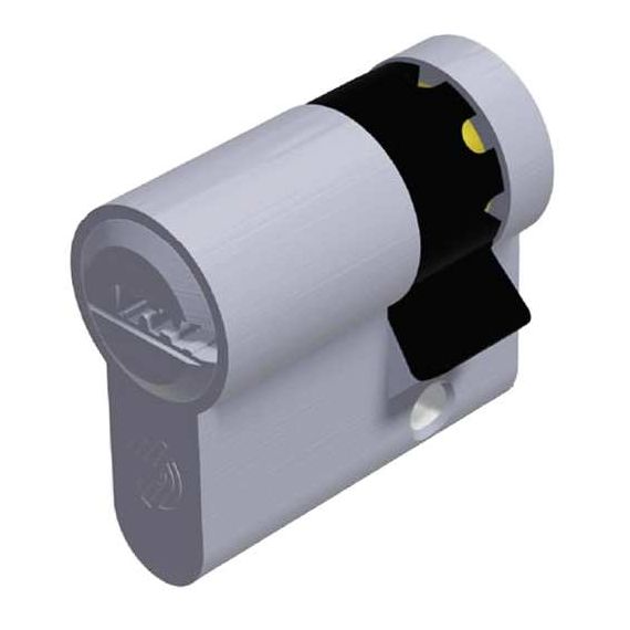 Securemme MEZZO CILINDRO CROMO SATINATO K2 3 chiavi mm. 40 (30+10) FV55133 Securemme