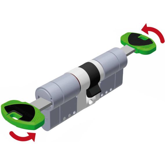 Securemme CILINDRO FRIZIONATO EVOK 22 TOP CROMO SATINATO 5 chiavi   mm. 87 (41+46) FV55878 Securemme
