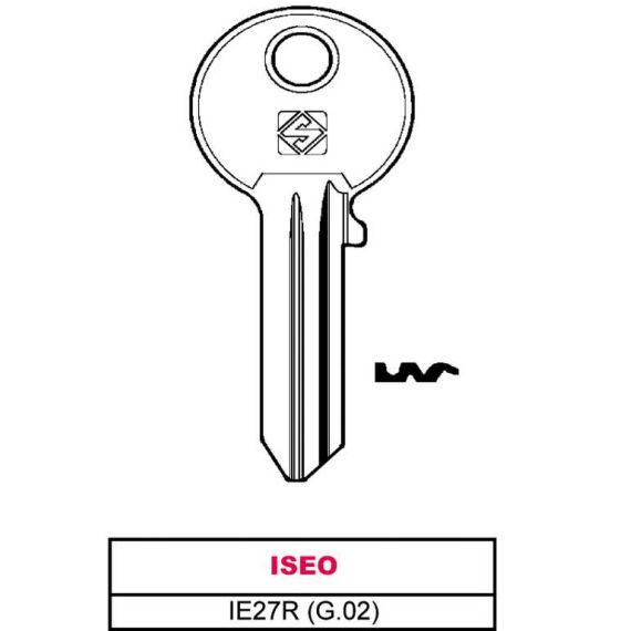 Silca CHIAVE ASC IE27R (G.VAC 0) ISEO FV28571 Silca