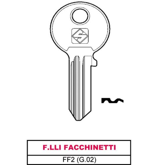 Silca CHIAVE ASC FF2 (G.VAC 0) F.LLI FACCHINETTI FV41133 Silca