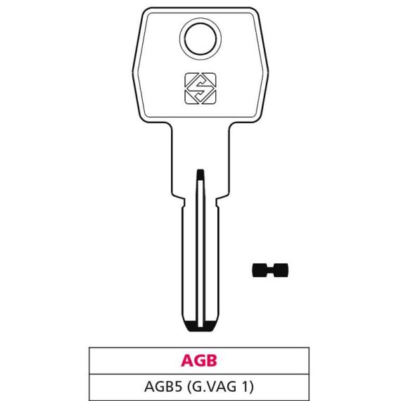 Silca CHIAVE PUNZONATA OTTONE AGB5  (G. VAG 1) AGB  FV47509 Silca