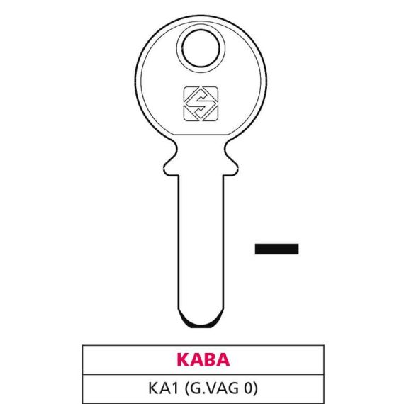 Silca CHIAVE PUNZONATA OTTONE KA1 (G. VAG 0) KABA  FV47522 Silca